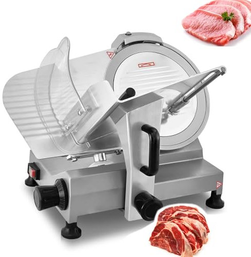 QYLTTDM Cortadora De Carne Comercial, Semiautomática, para Alimentos Y Fiambres, con Alimentación De 140 Cm De Largo Y Ø 20/25/30 Cm, para Carne Congelada Sin Hueso, De Aleación De Aluminio