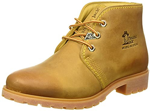 Panama Jack Bota Panama, Zapatos de Cordones Brogue Mujer, Amarillo Vintage B1, 37 EU