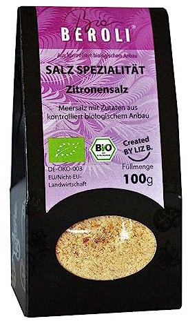 Salzkreation Zitrone bio, 100g, Bio Beroli