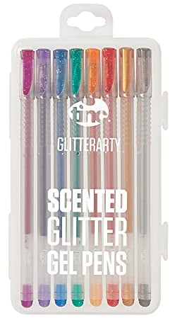 Tinc - Stylos Gel Liquide Néon Pailletés, un Design Original pour une Expérience d'Ecriture Ludique à la Maison ou à l'Ecole, Papeterie Créative pour Enfant, Lot de 8