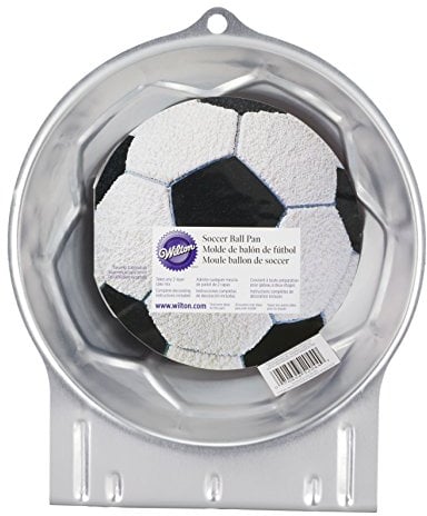 Wilton 2105-2044 Molde para Hornear, diseño de balón de fútbol, Aluminio, Multicolor, Centimeters
