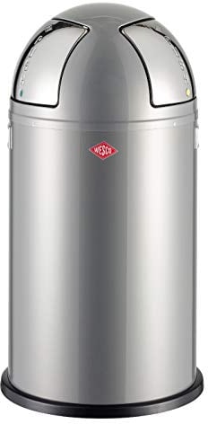 Wesco Push Two Tretabfalleimer, Edelstahl, 40 x 40 x 77,5 cm