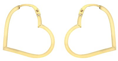 CARISSIMA Damen-Creolen 9 Karat 375 Gelbgold Heart 1.53.4519