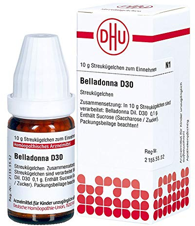 DHU Belladonna D30 Streukügelchen, 10 g Globuli