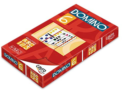 Cayro – Dominosteine ​​– ab 6 Jahren – mehrfarbiges Modell mit farbigen Chips – klassisches Brettspiel für Kinder und Erwachsene – ideal für Reisen – 2 bis 4 Spieler