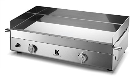 KRAMPOUZ - ggcin2aa - Plancha gaz 4.5kw 2 Feux Acier Inoxydable 65x40cm K