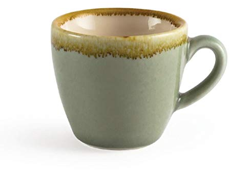 6x Olympia Kiln Espresso Cup Moss 3oz 85ml Saucers Coffee Tea Serving Tableware