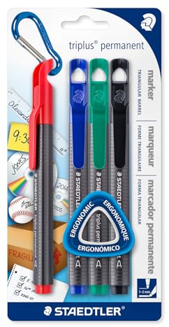 Staedtler Triplus Permanentmarker kleine Rundspitze Blistercard of 4 sortiert