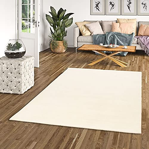 Theko Natur Teppich Indo Gabbeh Ella Creme in 8 Größen