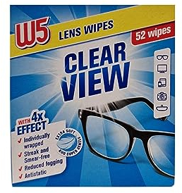 CLEANING WIPES (1 Box - 52 items) Suitable to Clean glasses, cameras, binoculars, car mirrors, helmet visors, computer screens, televisions, mobile phones iphone Android