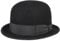 Lipodo Melone Wollfilzhut Damen/Herren - Filzhut aus Wollfilz - Bowler mit Ripsband - Hut Made In Italy - Hutklassiker Sommer/Winter - Anlasshut schwarz L (58-59 cm)