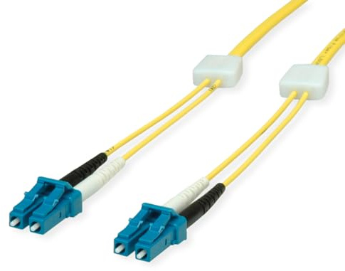 EasyLan LWL-LED-Patchkabel duplex 9/125µm OS2, LC/LC, gelb, 1 m