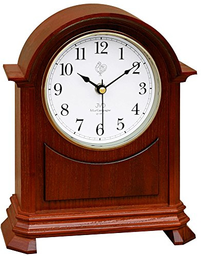 JVD HS12.3 Tischuhr Quarz Holz kirschbaum Farben mit Melodie