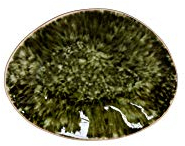 Costa Nova, Riviera colección, Vajilla elegante, gres, Plato oval, forêts (verde oscuro), 16 cm, 6 piezas