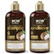 WOW Skin Science Kokosnussmilch Shampoo und Spülung Set – Shampoo Haarspülung Set Paraben Sulfatfrei - Shampoo & Haarspülung Set für lockiges Haar (Braun, 2-teiliges Set)