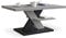 Viosimc Couchtisch, Moderner Wohnzimmertisch, Modern Möbel Wohnzimmer, Kaffeetisch, Sofatisch mit Großer Ablage, Beistelltisch für Tee und Kaffee – Coffee Table for Living Room – Beton & Schwarz