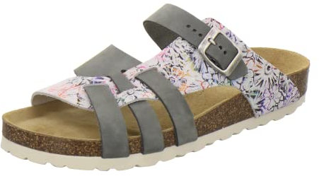 AFS-Schuhe, pantofole da donna in vera pelle, di alta qualità, con suola Eva, made in Germany, 2122, Sahara grigio, 40 EU
