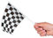 Pack of 12 - Plastic Black And White Chequered Flags - Racing