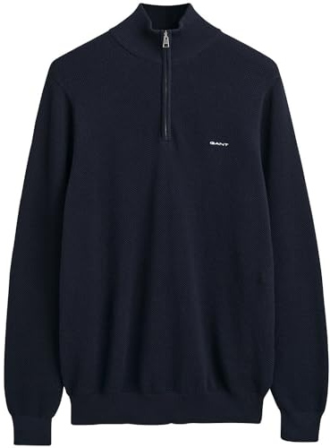GANT Mens Cotton Pique Half Zip Sweater