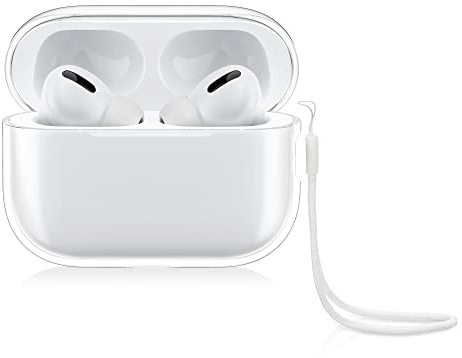 kwmobile Earphones Case Compatible with Apple AirPods Pro 2 - Crystal TPU Two-Part Earbuds Case - Transparent