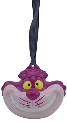 Disney Decoración colgante para árbol de Alicia en el País de las Maravillas, gato de Cheshire - 7,4 cm x 4,8 cm x 5,7 cm - Adorno - Decoraciones para árbol de Navidad Disney - Regalos de Alicia en el