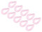 sourcing map Acrylic Link Rings, 23mm Quick Linking C-Clips Hooks for Purse Bag Chain, DIY Craft Making, Light Pink 16Pcs