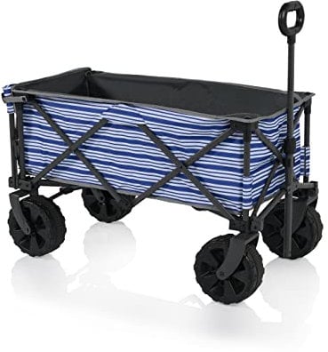 Campart Faltbarer Bollerwagen Saint-Michel – 103 l – bis 70 kg – Heckklappe – inkl. Transporttasche – HC-0422