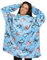 Lilo and Stitch, Stitch & Angel - Sudadera con capucha azul para mujer, manta de forro polar de gran tamaño, azul, talla única