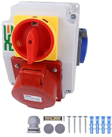 RSE RS KOMBI Baustromverteiler CEE Kraftstrom Wandverteiler Strom Verteiler, 15. RS-KOMBI 32A 5P, 230V, 0-1 SCHALTER 32A-Z