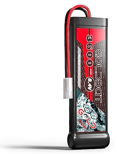 GOLDBAT 8.4V Battery Pack High Capacity 7-Cell 3600mAh NiMH Battery Pack, Replacement Hobby Battery for RC Car, RC Truck, RC Tank, RC Boat with Standard Tamiya Connector(1 PACK)
