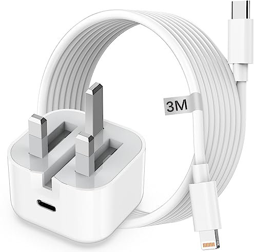 iPhone Fast Charger and Cable 3M[Apple MFi Certified],20W Fast iphone Charger Plug USB C Charger Plug Power Adapter with Charger Cable 3M Fast Charge for iPhone 14 13 12 Pro Max/Mini/11/XS/SE/8
