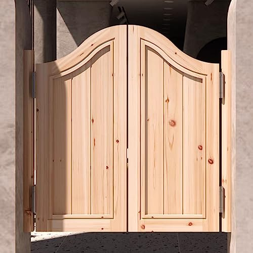 SaloontüR Salontür, Veranda, Badezimmer, Schwingtüren, Unlackierte Hölzerne Café-Pendeltür, Innentüren mit Halber Taille für Schrank, Kneipe, Zuhause, Restaurant ( Size : W100xH90cm(39 3/8x35 7/16)