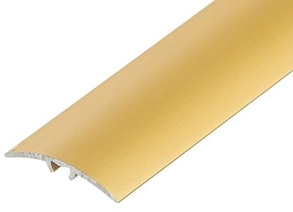 CEZAR Türschwelle, Übergangsprofil, Ausgleichsprofil, Übergangsschiene zum Schrauben, Aluminium schmal 37mm, Gold