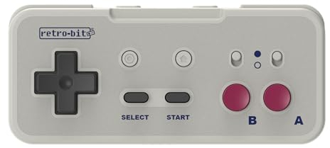 Retro-Bit Origin8 2.4 GHz Wireless Controller For Nintendo Switch & NES - USB & NES receivers included - GB Grey