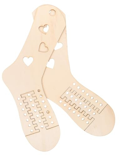TOPPERFUN 2 Stück Holz Sockenmodelle Zum Stricken Glatte Oberfläche Handgefertigte Stricksocken Form Für Selbstgemacht Häkelsocken Und Lagerpräsentation