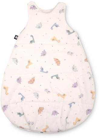 Julius Zöllner Schlafsack Neo, warme Füllung 2,5 TOG, waschbar bei 60°C, Made in Germany, OEKO TEX Standard 100, Little Dinos, Gr. 50/56