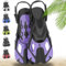 Khroom Schnorchelflossen verstellbar für Kinder Damen Herren | Kurze Tauchflossen & Flippers zum Schnorcheln Schwimmen Tauchen | leichte Schwimmflossen für Urlaub & Pool (Lila 32-36)