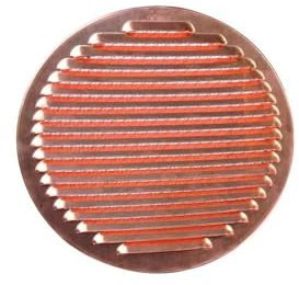 Griglia di aerazione tonda in rame e boccaglio in plastica - Diametro 100