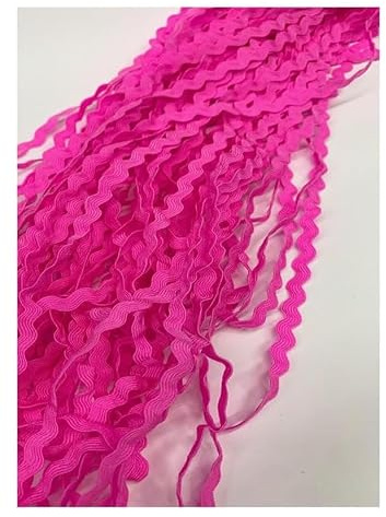 Rockreyoa 25 m Rick Rack Zickzackband Rolle – Wellenförmiges Flechtband zum Nähen und Basteln – Ideal für Geschenkverpackung, Geburtstagsdeko & DIY Heimwerken