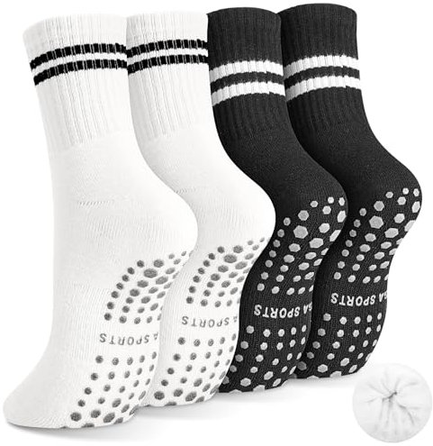 Utensilsto 2 Paar Yoga Socken Stoppersocken Damen Herren Antirutsch Socken Pilates Socken EU 35-40 Rutschfeste Socken AntiRutschSocken Damen für Yoga, Barre, Pilates
