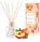 Pfirsich-Duft-Diffusor mit 6 Faserstäbchen, 100 ml, Schilfrohr-Diffusor-Set, Aromatherapie, Duftzerstäuber, Lufterfrischer für Zuhause, Schlafzimmer, Badezimmer