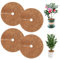 Haocjanc 4 Stück Kokos Mulchscheibe, 20cm Kokosfasermatte Rund, Kokos Pflanzenschutz Wiederverwendbar, Kokosmatte Winterschutz Frostschutz für Garden, Potted Plants
