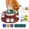 Interactive Dog Toys, ClariVory Slow Feeder Dog Bowls, Dog Nail File & Dog Puzzle for Mental Stimulation, Customizable Food Dispensing, Dog Enrichment Toys to Keep Them Busy, Puppy Toys,Red