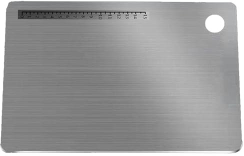 Tabla de cortar de acero inoxidable - Tabla de cortar encimera, tabla de cortar grande fácil de limpiar | Tabla de cortar de encimera