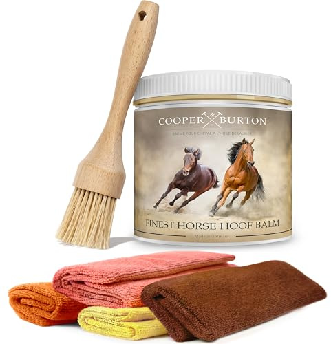 COOPER & BURTON Baume pour sabots pour chevaux | Soin des sabots avec des huiles naturelles pour des sabots sains 500 ml | Protège contre les fissures | Soin intensif pour sabots de cheval (baume à
