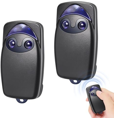 433 MHz telecomando porta garage compatibile con Flo2r-s, 2 canali Hansender per FLOXIR; FLOXR; FLOX2R; OXI; OX2, telecomandi per cancello, automatizzato, 2 pezzi