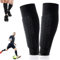 1 Paar Schienbeinschoner für Fußball, Sport Schienbeinschutz mit Wabenpads, Lange Atmungsaktive Elastische, Geeignet für Skifahren, Radfahren, Bergsteigen, für Männer, Frauen und Jugendliche (L)