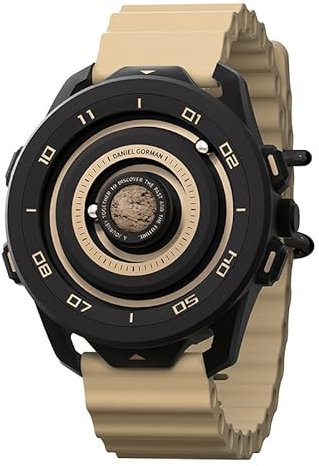 Daniel Gorman Planet Series Quartz Watches Magnetic Analog Iron Ball Watch Luminous Sport Wristwatch Men Waterproof Watches Business Casual Fashion Wrist Watch, Khaki