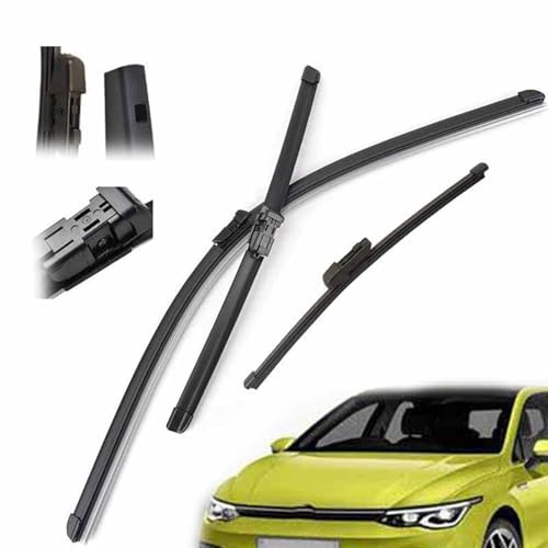 Wischerblätter-Set vorne und hinten, für VW, für Golf 8 2020 2021 2022 2023 2024, Windschutzscheibe, Fenster, Auto-Regenbürsten 26+18+10