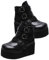 VALICLUD 1 Paio stivaletti vintage da donna scarpe estive shoes for women girare piattaforma tacchi alti falso stivali corti stivali da donna a punta tonda Materiale suola: gomma Black